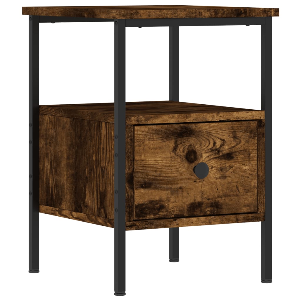 vidaXL Bedside Cabinets 2 pcs Smoked Oak 34x36x50 cm Engineered Wood 3