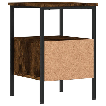 vidaXL Bedside Cabinets 2 pcs Smoked Oak 34x36x50 cm Engineered Wood 6