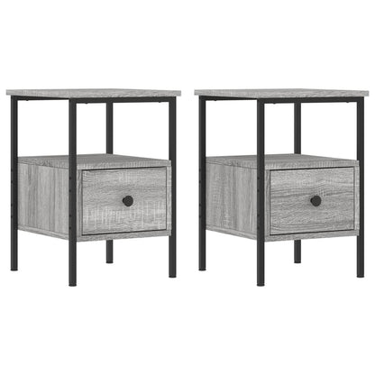 vidaXL Bedside Cabinets 2 pcs Grey Sonoma 34x36x50 cm Engineered Wood 2