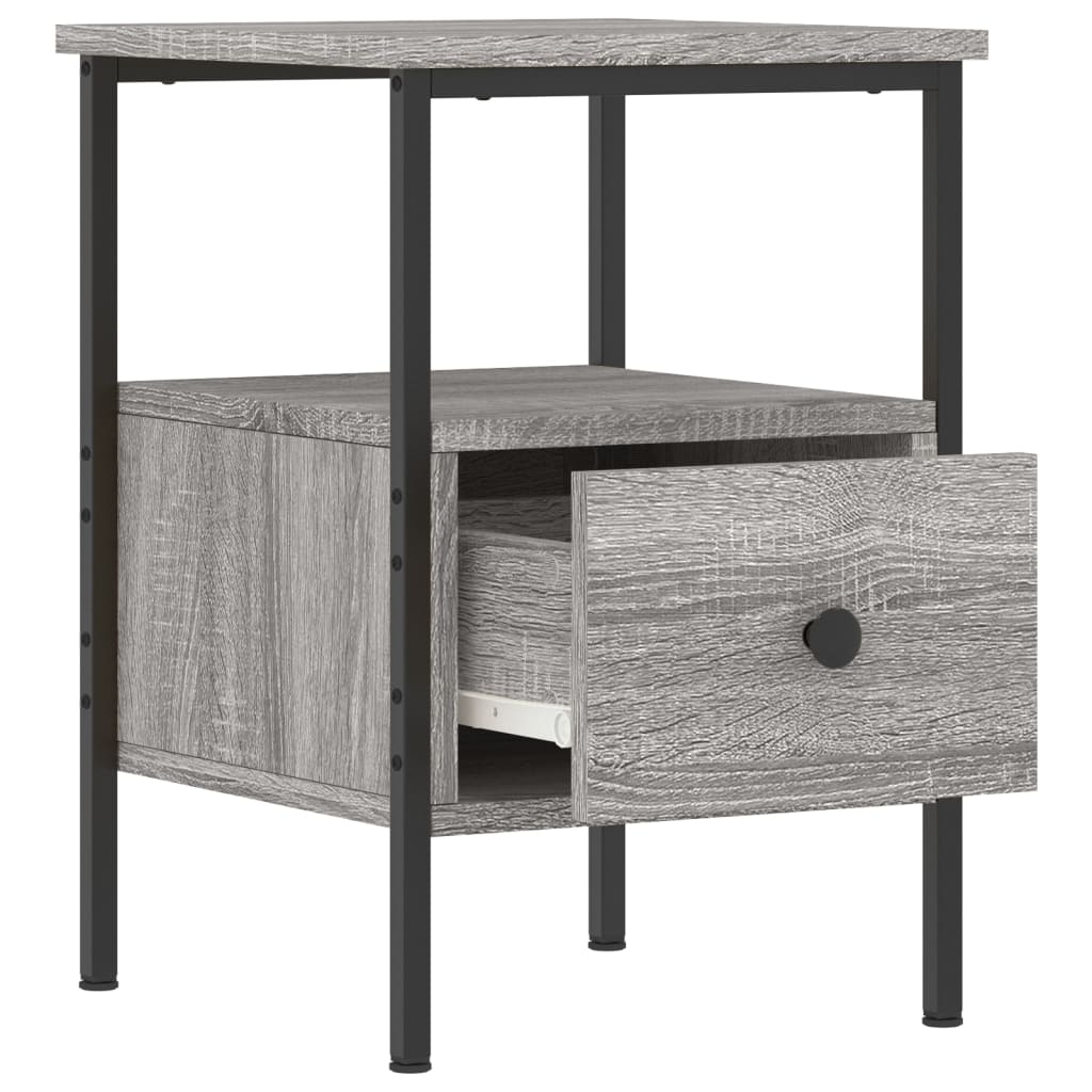 vidaXL Bedside Cabinets 2 pcs Grey Sonoma 34x36x50 cm Engineered Wood 4