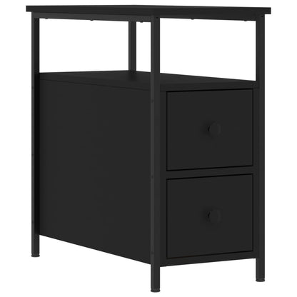Bedside Cabinet 30x60x60 cm Engineered Wood Black 1
