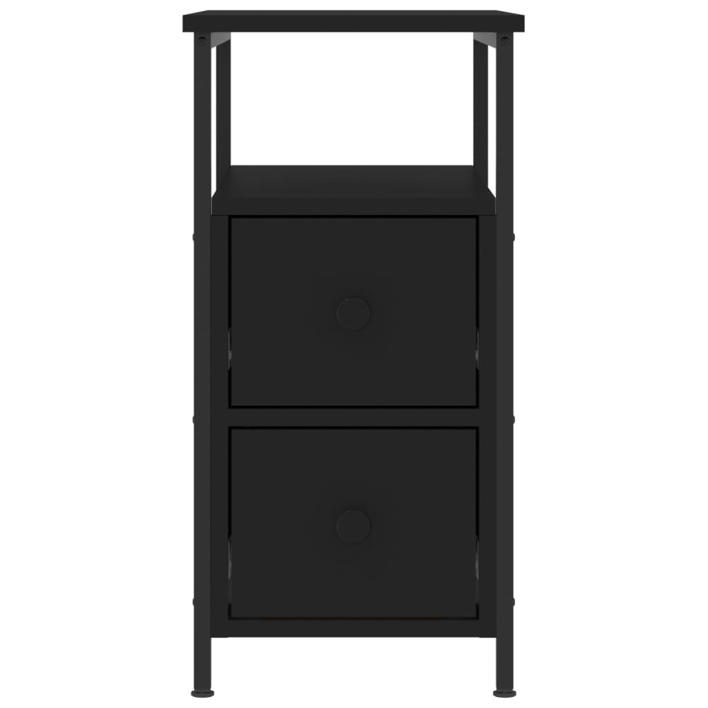Bedside Cabinet 30x60x60 cm Engineered Wood Black 1