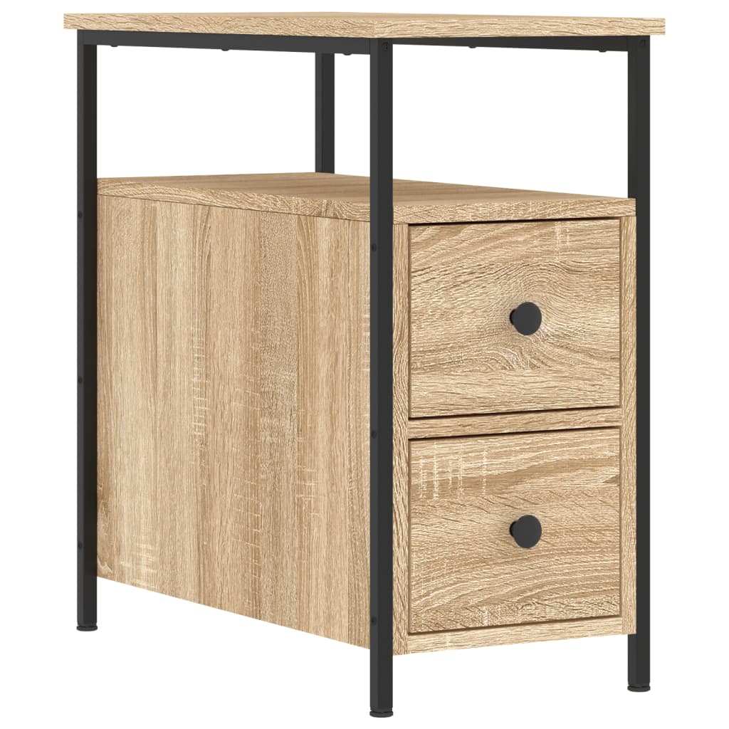 vidaXL Bedside Cabinet Sonoma Oak 30x60x60 cm Engineered Wood 2