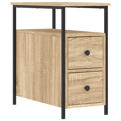 vidaXL Bedside Cabinet Sonoma Oak 30x60x60 cm Engineered Wood 2