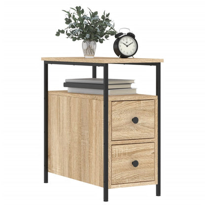 vidaXL Bedside Cabinet Sonoma Oak 30x60x60 cm Engineered Wood 3