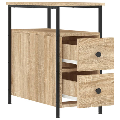 vidaXL Bedside Cabinet Sonoma Oak 30x60x60 cm Engineered Wood 6