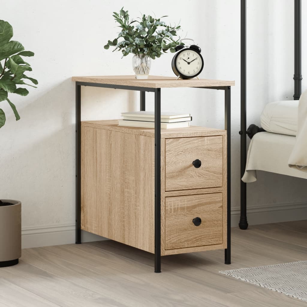 vidaXL Bedside Cabinet Sonoma Oak 30x60x60 cm Engineered Wood 1