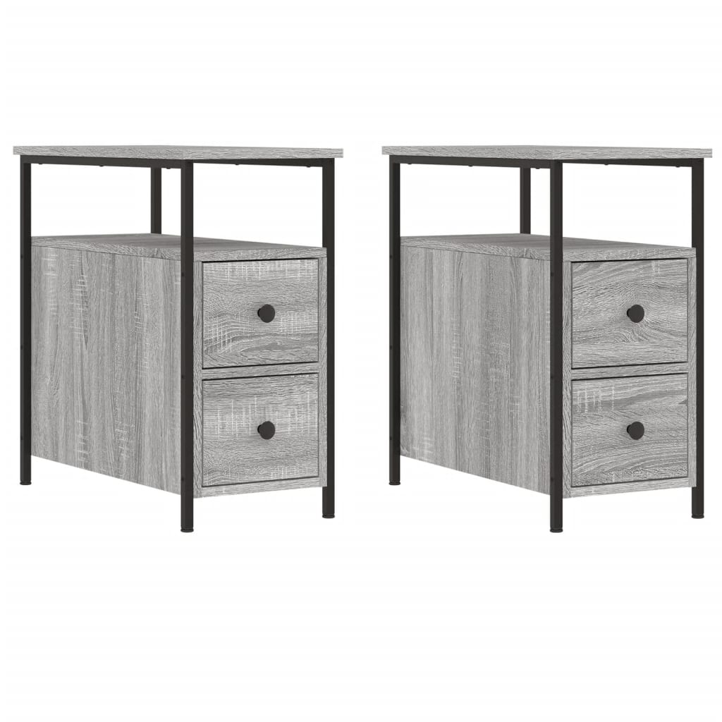 vidaXL Bedside Cabinets 2 pcs Grey Sonoma 30x60x60 cm Engineered Wood 2