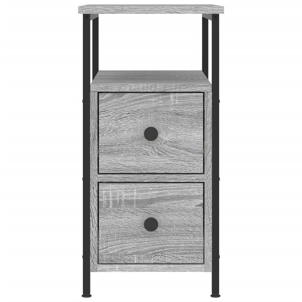 vidaXL Bedside Cabinets 2 pcs Grey Sonoma 30x60x60 cm Engineered Wood 6