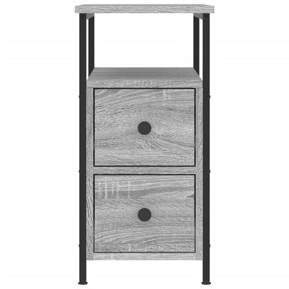 vidaXL Bedside Cabinets 2 pcs Grey Sonoma 30x60x60 cm Engineered Wood 6