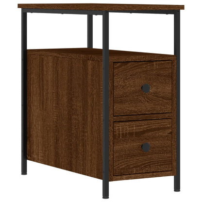 vidaXL Bedside Cabinets 2 pcs Brown Oak 30x60x60 cm Engineered Wood 5