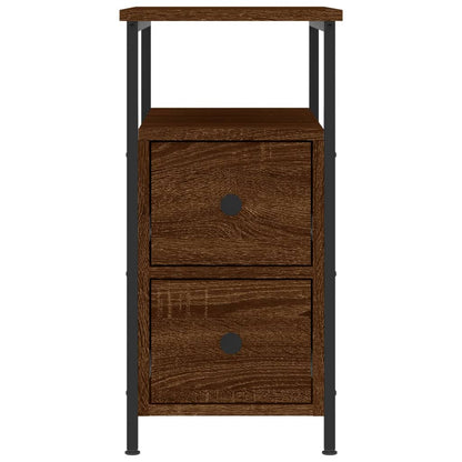 vidaXL Bedside Cabinets 2 pcs Brown Oak 30x60x60 cm Engineered Wood 6
