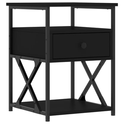 vidaXL Bedside Cabinets 2 pcs Black 40x42x55 cm Engineered Wood 5