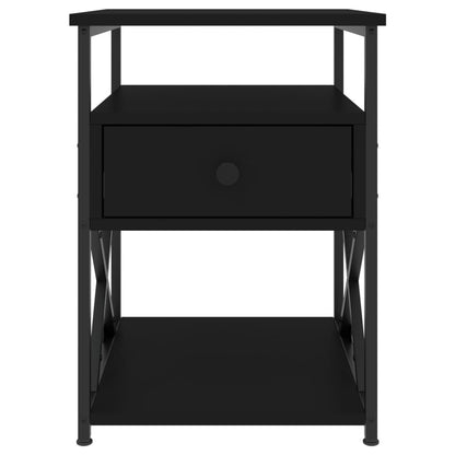 vidaXL Bedside Cabinets 2 pcs Black 40x42x55 cm Engineered Wood 6