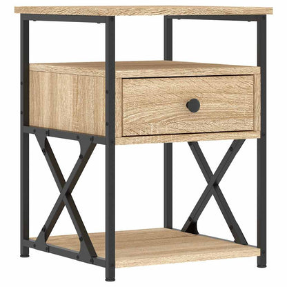 vidaXL Bedside Cabinet Sonoma Oak 40x42x55 cm Engineered Wood 2