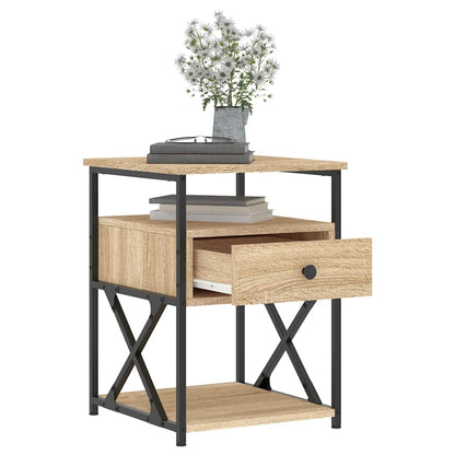 vidaXL Bedside Cabinet Sonoma Oak 40x42x55 cm Engineered Wood 4