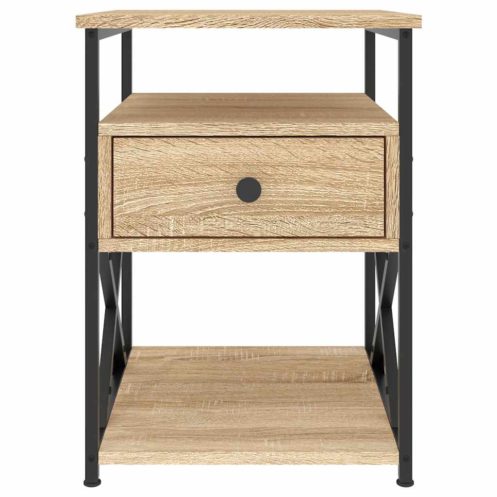 vidaXL Bedside Cabinet Sonoma Oak 40x42x55 cm Engineered Wood 5