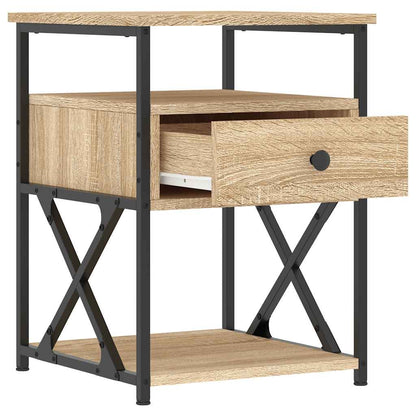 vidaXL Bedside Cabinet Sonoma Oak 40x42x55 cm Engineered Wood 6