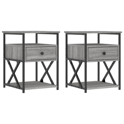 vidaXL Bedside Cabinets 2 pcs Grey Sonoma 40x42x55 cm Engineered Wood 2