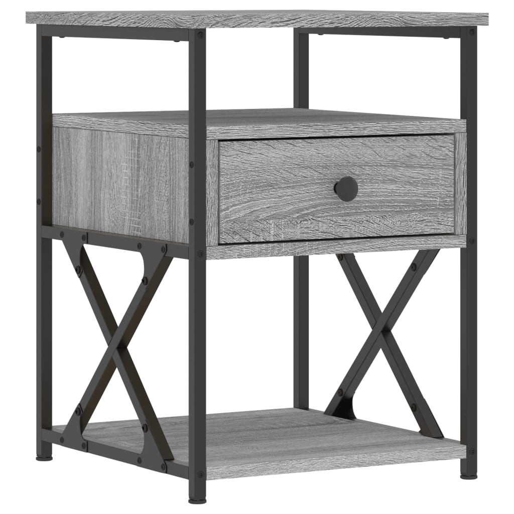 vidaXL Bedside Cabinets 2 pcs Grey Sonoma 40x42x55 cm Engineered Wood 5
