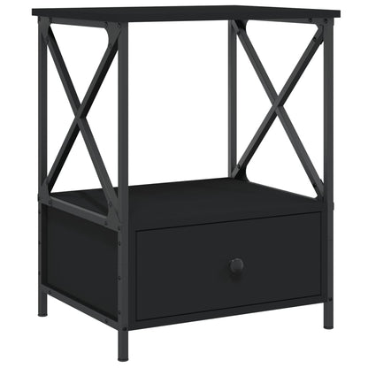 vidaXL Bedside Tables 2 pcs Black 50x41x65 cm Engineered Wood 5