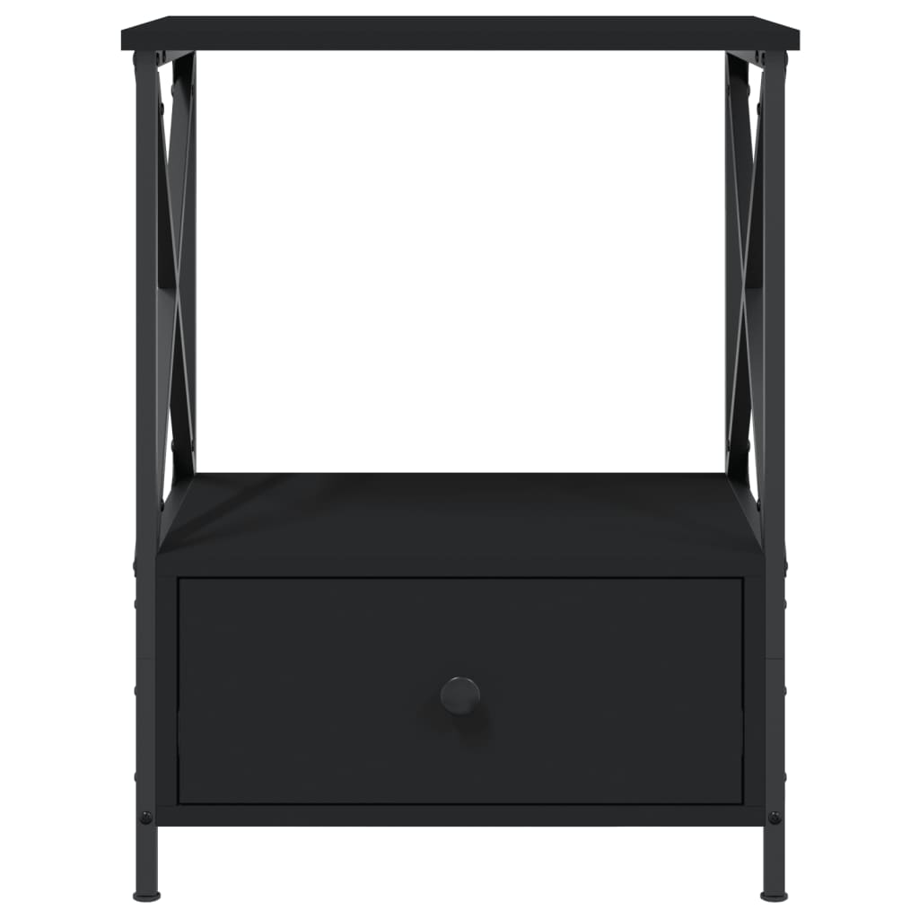 vidaXL Bedside Tables 2 pcs Black 50x41x65 cm Engineered Wood 6