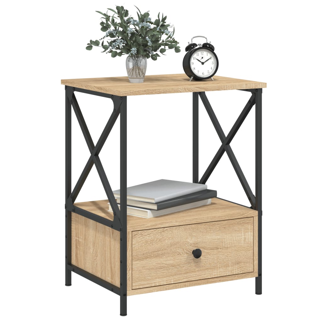 vidaXL Bedside Tables 2 pcs Sonoma Oak 50x41x65 cm Engineered Wood 3