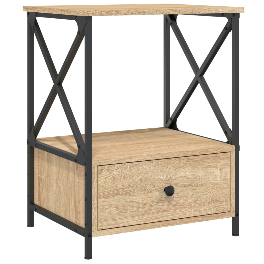 vidaXL Bedside Tables 2 pcs Sonoma Oak 50x41x65 cm Engineered Wood 5