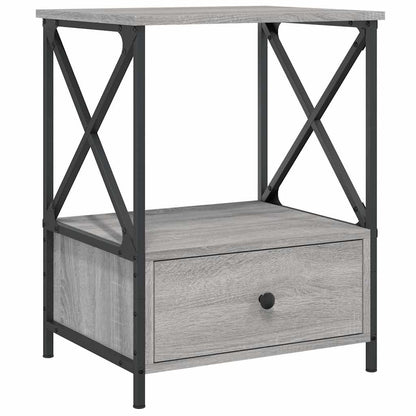 vidaXL Bedside Tables 2 pcs Grey Sonoma 50x41x65 cm Engineered Wood 5