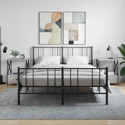 vidaXL Bedside Tables 2 pcs Grey Sonoma 50x41x65 cm Engineered Wood 1