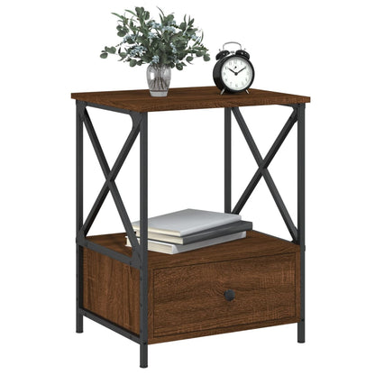 vidaXL Bedside Tables 2 pcs Brown Oak 50x41x65 cm Engineered Wood 3