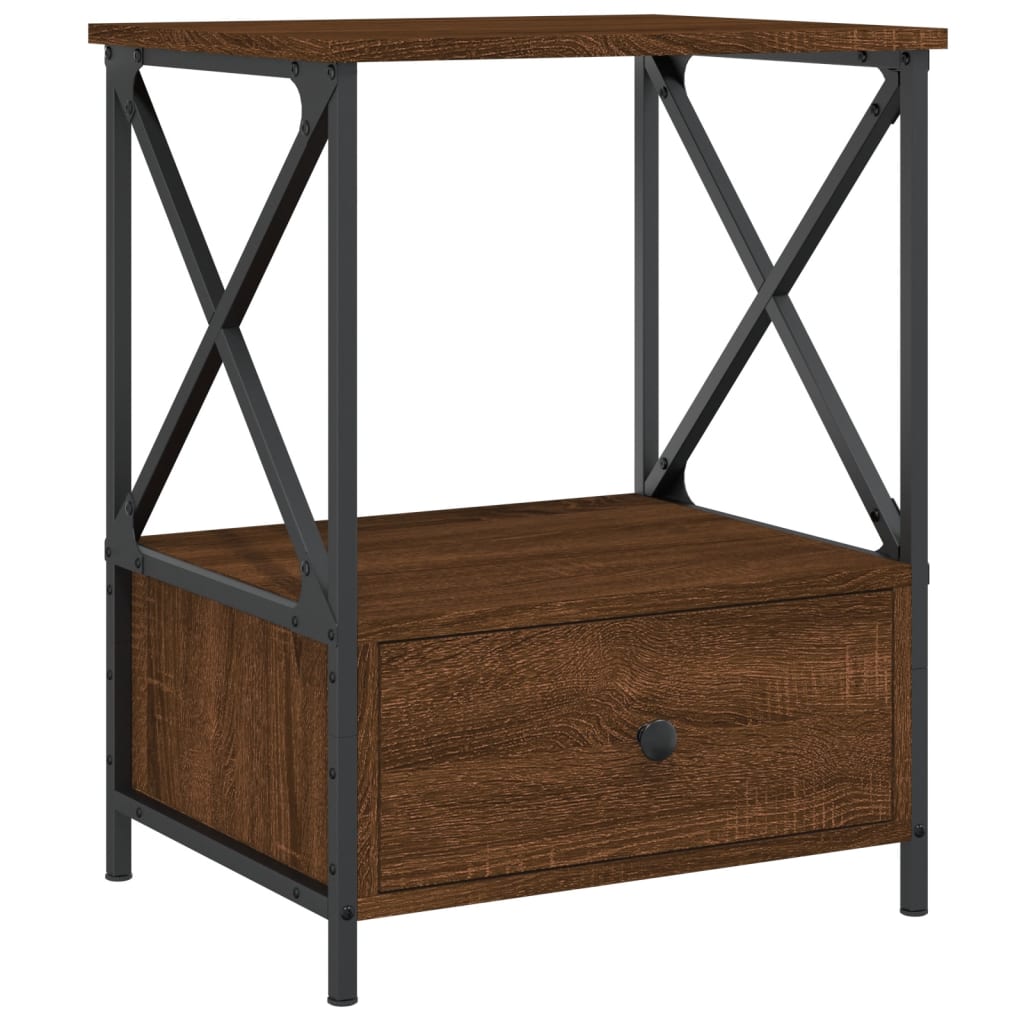 vidaXL Bedside Tables 2 pcs Brown Oak 50x41x65 cm Engineered Wood 5