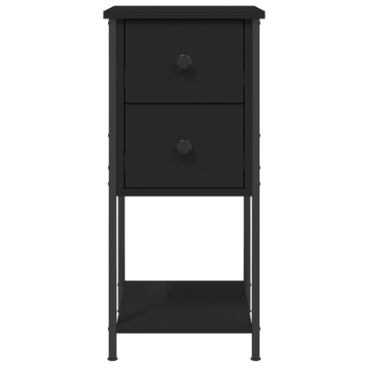 vidaXL Bedside Cabinet Black 32x42x70 cm Engineered Wood 6