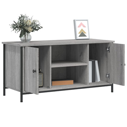 vidaXL TV Cabinet Grey Sonoma 100x40x50 cm Engineered Wood 4