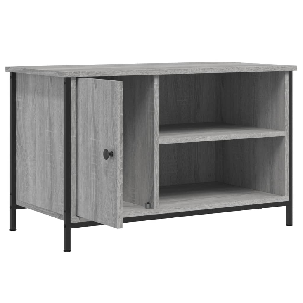 vidaXL TV Cabinet Grey Sonoma 80x40x50 cm Engineered Wood 5