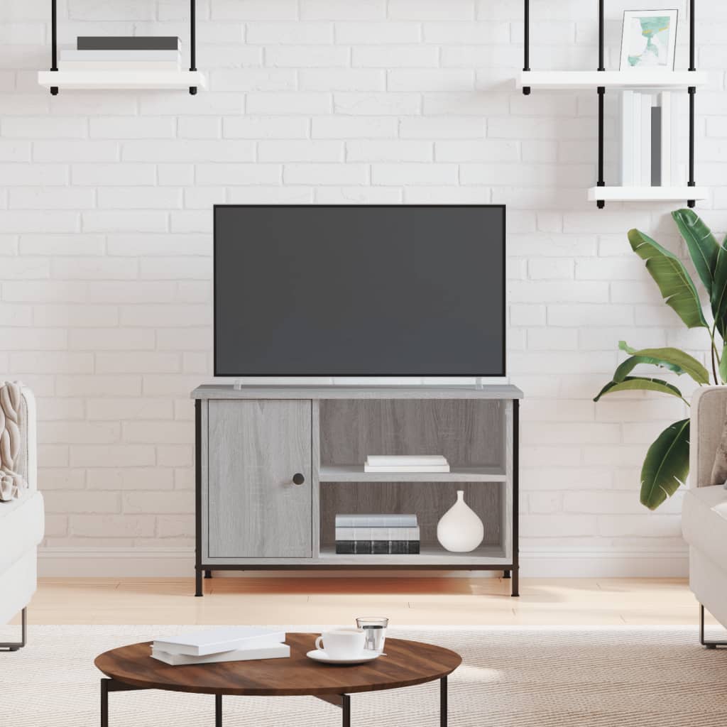 vidaXL TV Cabinet Grey Sonoma 80x40x50 cm Engineered Wood 1