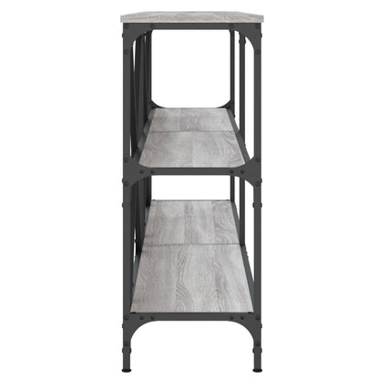 vidaXL Console Table Grey Sonoma 160x30x75 cm Engineered Wood and Iron 5