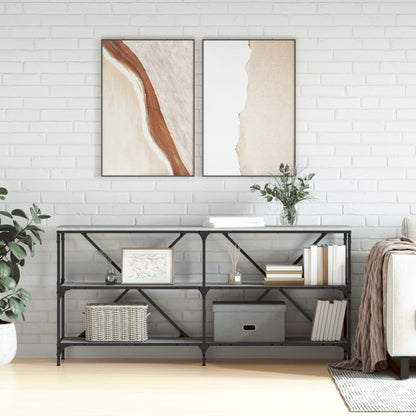 vidaXL Console Table Grey Sonoma 160x30x75 cm Engineered Wood and Iron 1