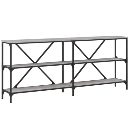 vidaXL Console Table Grey Sonoma 180x30x75 cm Engineered Wood and Iron 2