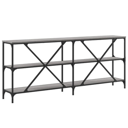 vidaXL Console Table Grey Sonoma 180x30x75 cm Engineered Wood and Iron 6
