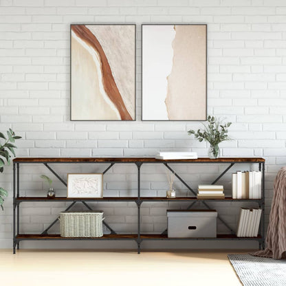 vidaXL Console Table 200x30x75 cm Engineered Wood and Iron