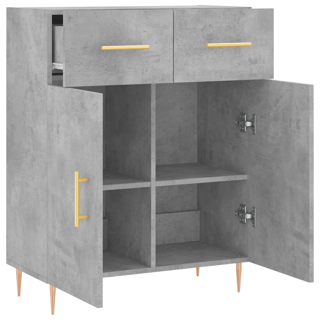 Sideboard 69,5x34x90 cm Engineered Wood Concrete grey