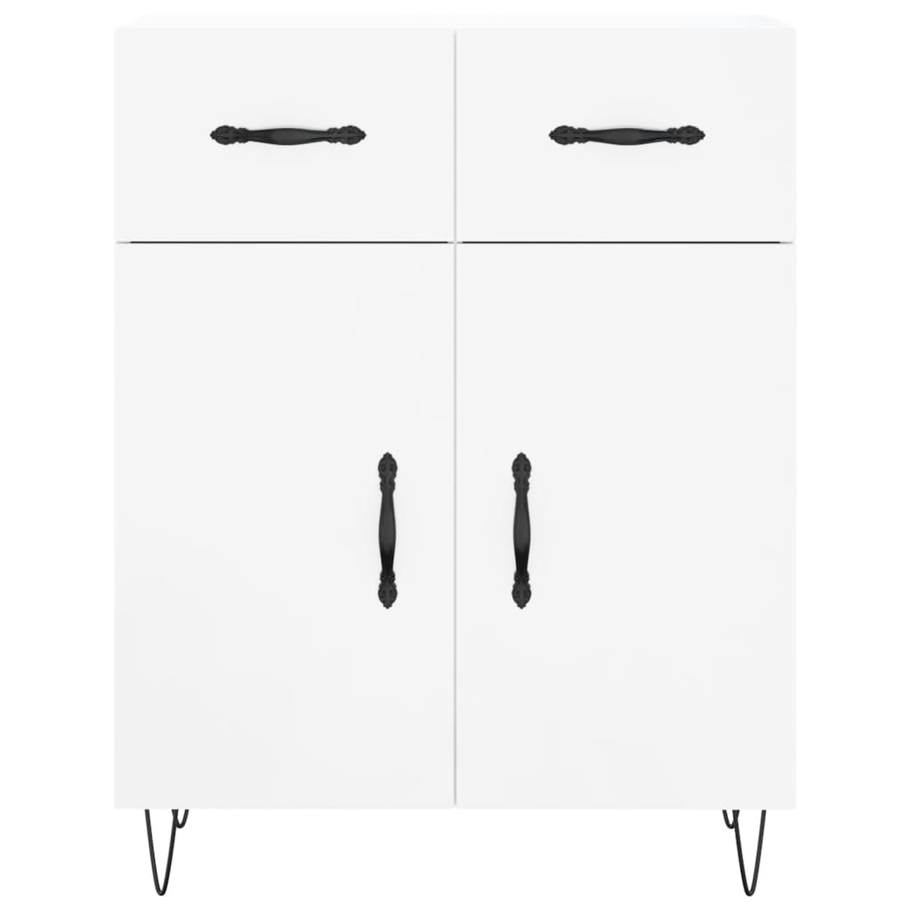 vidaXL Sideboard High Gloss White 69.5x34x90 cm Engineered Wood 6