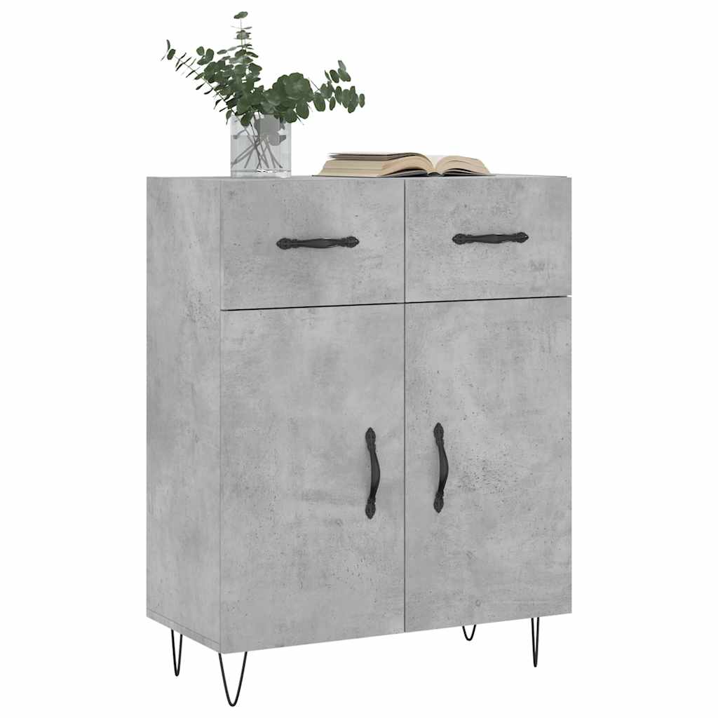 vidaXL Sideboard Concrete Grey 69.5x34x90 cm Engineered Wood 3