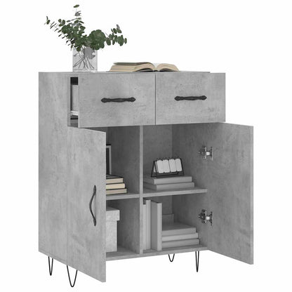 vidaXL Sideboard Concrete Grey 69.5x34x90 cm Engineered Wood 4