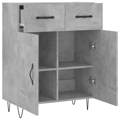 vidaXL Sideboard Concrete Grey 69.5x34x90 cm Engineered Wood 5