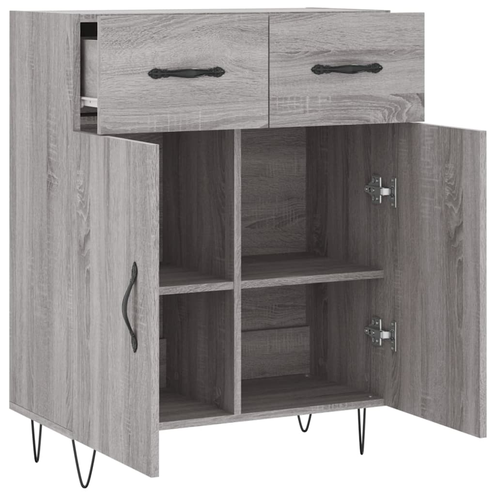 Sideboard 69,5x34x90 cm Engineered Wood Grey sonoma