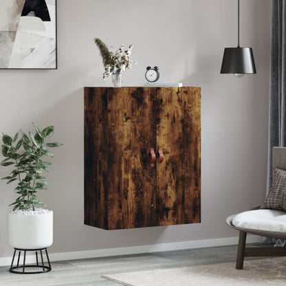 vidaXL Wall Mounted Cabinet Smoked Oak 69.5x34x90 cm 3