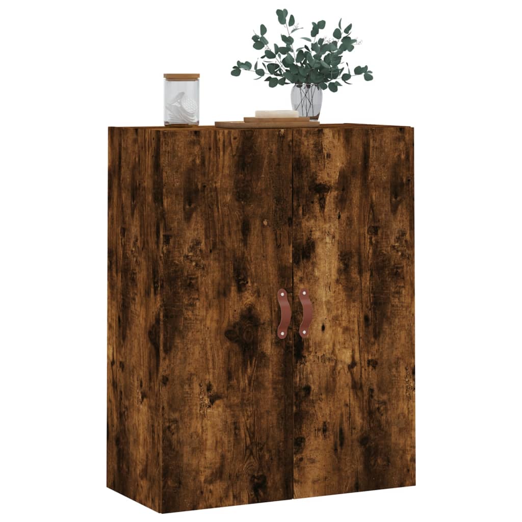 vidaXL Wall Mounted Cabinet Smoked Oak 69.5x34x90 cm 4