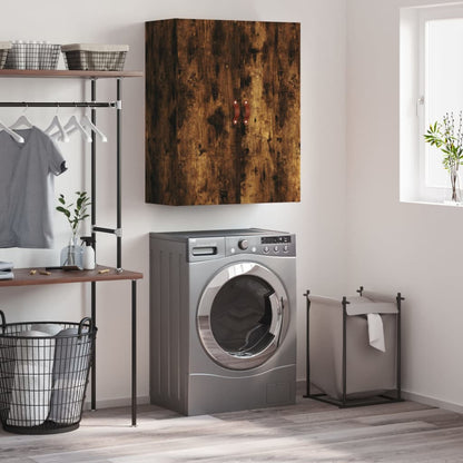 vidaXL Wall Mounted Cabinet Smoked Oak 69.5x34x90 cm 1